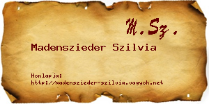 Madenszieder Szilvia névjegykártya
